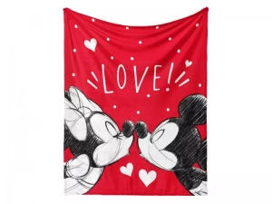 Carbotex Dětská deka Mickey a Minnie Mouse Love 130x160 cm