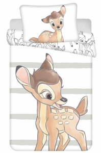 Jerry fabrics Disney povlečení do postýlky Bambi stripe baby 100x135 + 40x60 cm 