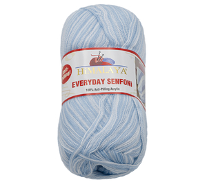 Příze HiMALAYA EVERYDAY SENFONi - 100g / 196 m - bílá, modrá