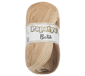 Bellatex Příze PAPATYA BATIK 100g / 360 m béžová, hnědá