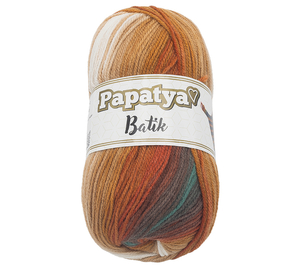 Bellatex Příze PAPATYA BATIK 100g / 360 m oranžová, hnědá