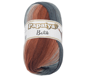 Bellatex Příze PAPATYA BATIK 100g / 360 m terra, šedá