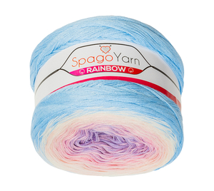 Bellatex Příze SpagoYarn Rainbow 250g / 1000 m fialová, růžová, modrá