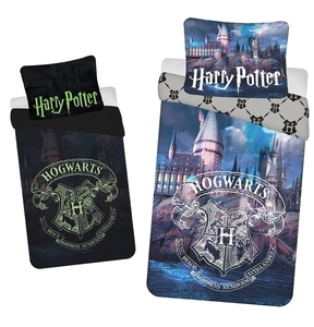 Jerry Fabrics povlečení bavlna Harry Potter 054 svítící efekt 140x200+70x90 cm