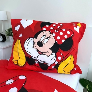 Jerry Fabrics povlečení bavlna Minnie Red heart 140x200+70x90 cm  