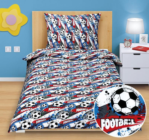 Bellatex Povlečení bavlněné Junior 140x200, 70x90 cm Fotbal